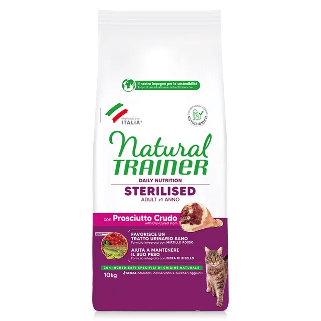 Natural Trainer Sterilised šunka - 10 kg