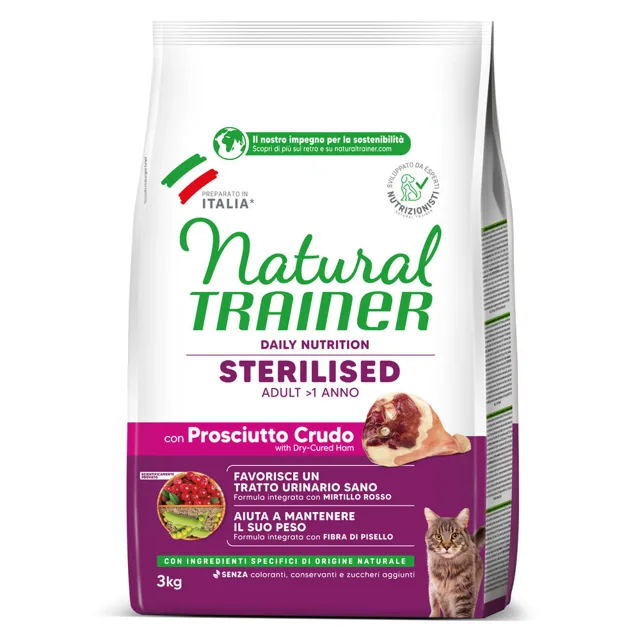 Natural Trainer Sterilised šunka - výhodné balení: 2 x 3 kg