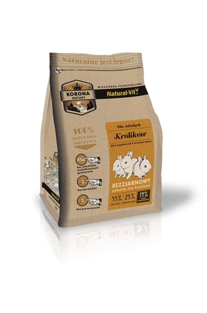 NATURAL-VIT Korona Natury Bezobilná směs pro mladé králíky 750 g