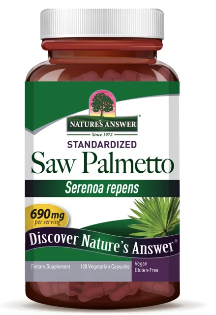 Nature's Answer Saw Palmetto, extrakt, 690 mg, 120 kapslí