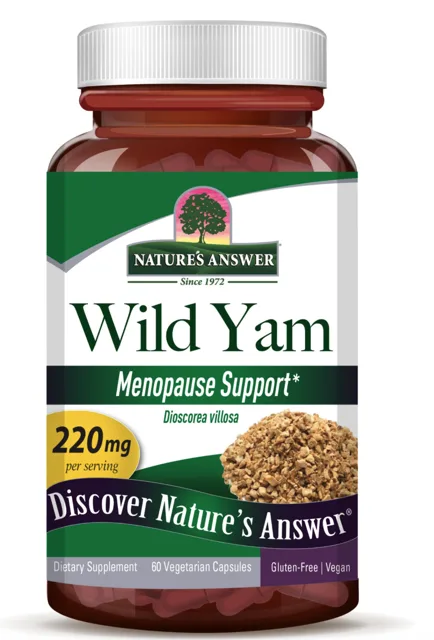 Nature's Answer Wild Yam, extrakt, 60 rostlinných kapslí