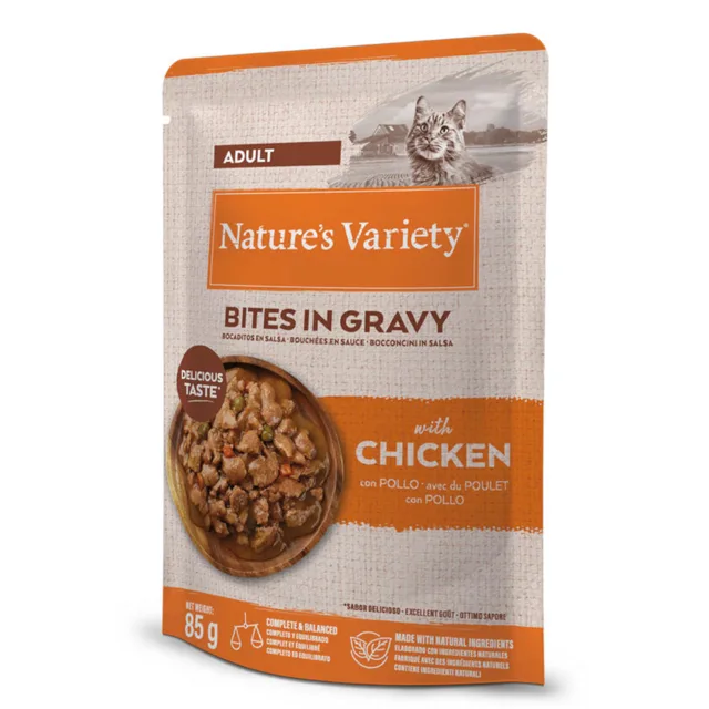 Nature's Variety Bites v omáčce 22 x 85 g - kuřecí