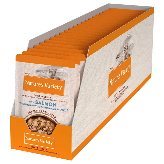 Nature's Variety Bites v omáčce 22 x 85 g - losos
