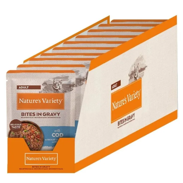 Nature's Variety Bites v omáčce 22 x 85 g - treska
