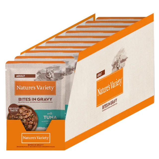Nature's Variety Bites v omáčce 22 x 85 g - tuňák