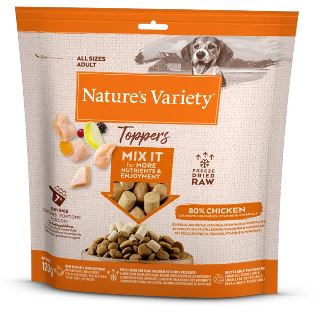 Nature's Variety Freeze Dried Toppers - hovězí 120 g