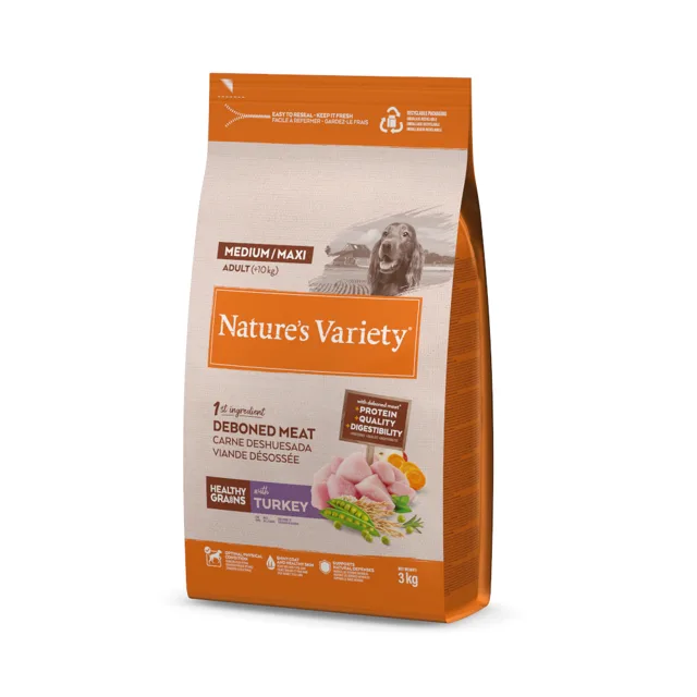 Nature's Variety Healthy Grains Medium/Maxi Adult Turkey - 3 kg