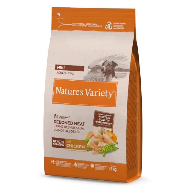 Nature's Variety Healthy Grains Mini Adult kuřecí - 3 x 1,5 kg