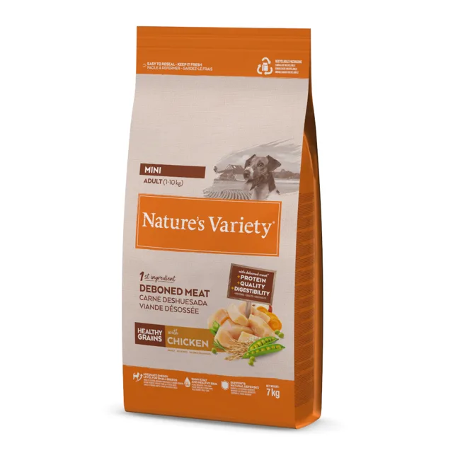 Nature's Variety Healthy Grains Mini Adult kuřecí - výhodné balení: 2 x 7 kg