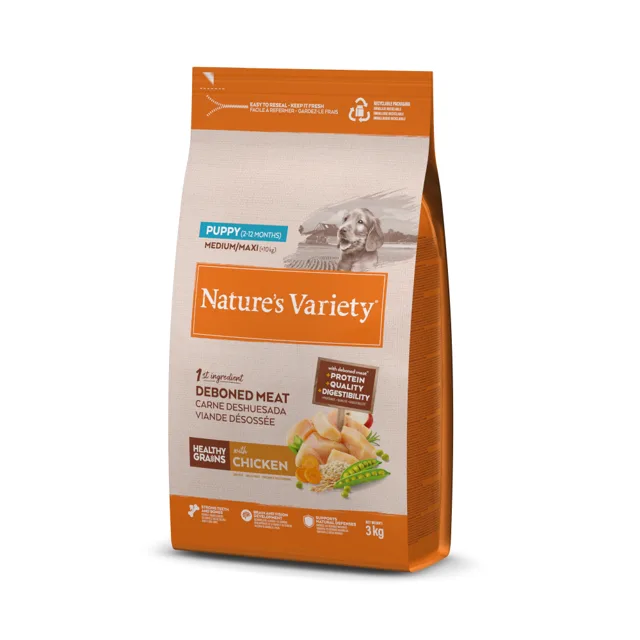 Nature's Variety Healthy Grains Puppy Medium/Maxi Chicken - výhodné balení: 2 x 10 kg