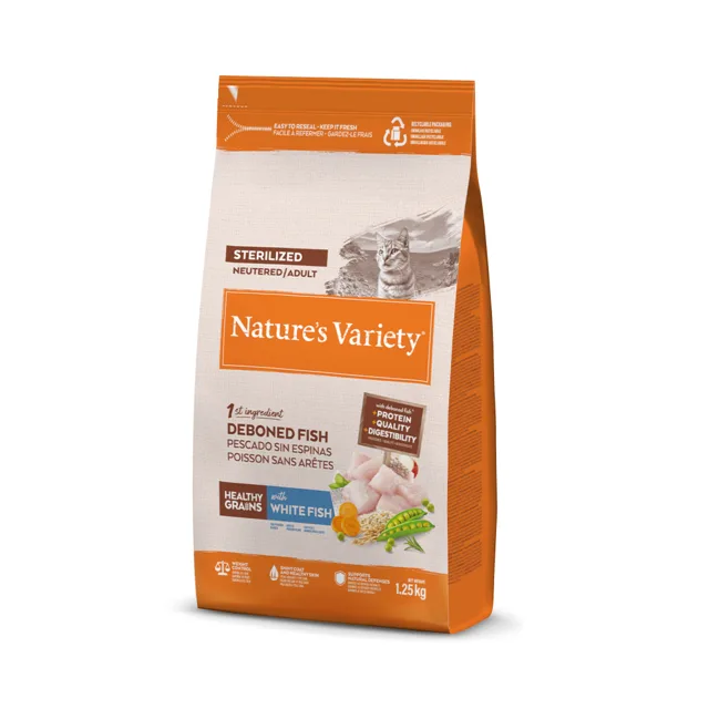 Nature's Variety Healthy Grains Sterilised Whitefish  - 1,25 kg