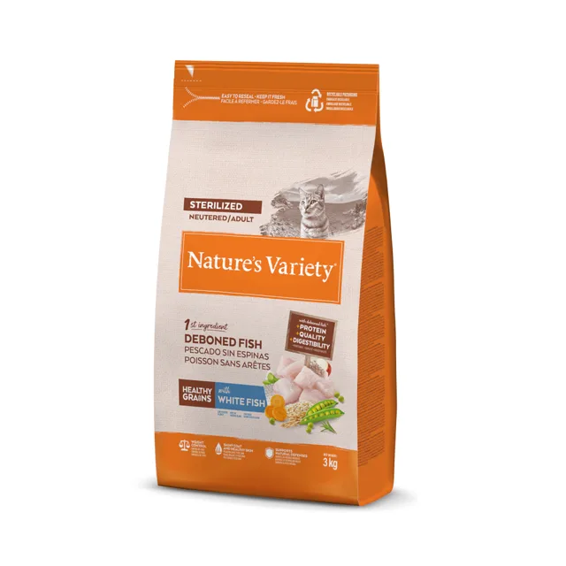 Nature's Variety Healthy Grains Sterilised Whitefish  - 3 kg