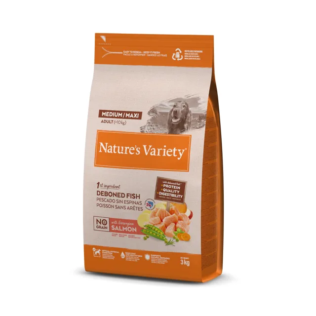 Nature's Variety No Grain Adult Medium/Maxi losos - 12 kg