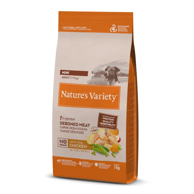 Nature's Variety No Grain Mini Adult kuřecí z volného chovu - 3 x 1,5 kg