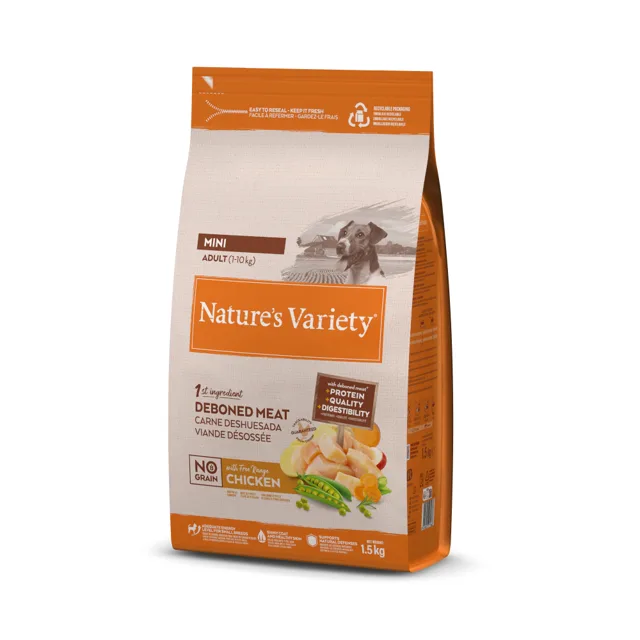 Nature's Variety No Grain Mini Adult kuřecí z volného chovu - 7 kg