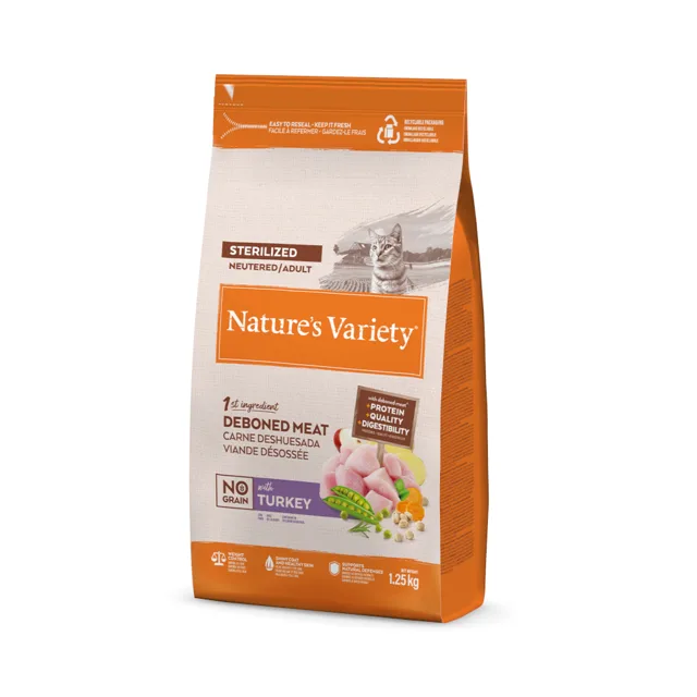 Nature's Variety No Grain Sterilized Adult krůtí - výhodné balení 2 x 1,25 kg