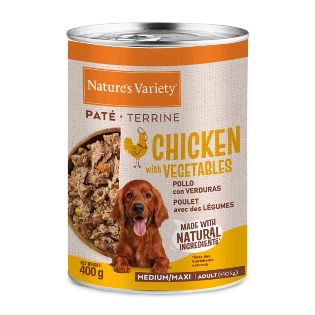 Nature's Variety Paté Medium/Maxi Adult - výhodné balení: kuřecí (6 x 400 g)