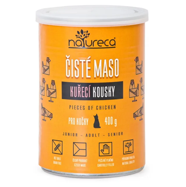 NATURECA Konzerva kuře kousky pro kočky 400 g