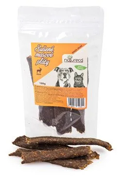 Natureca pochoutka masové pláty jelen 100% maso 100g
