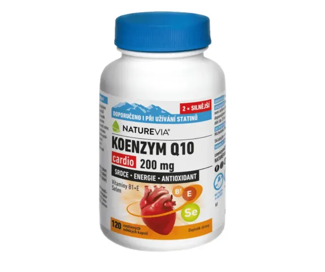 NatureVia Koenzym Q10 cardio 200mg 120 kapslí