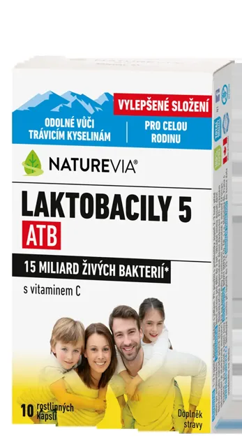 NatureVia Laktobacily 5 ATB 10 kapslí