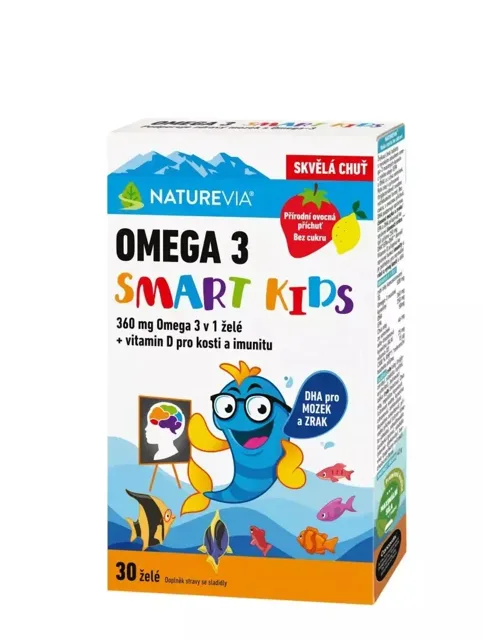NatureVia Omega 3 Smart Kids 30 želé