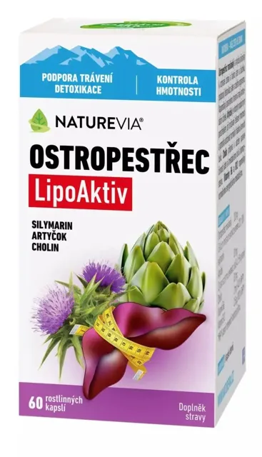 NatureVia Ostropestřec LipoAktiv 60 kapslí