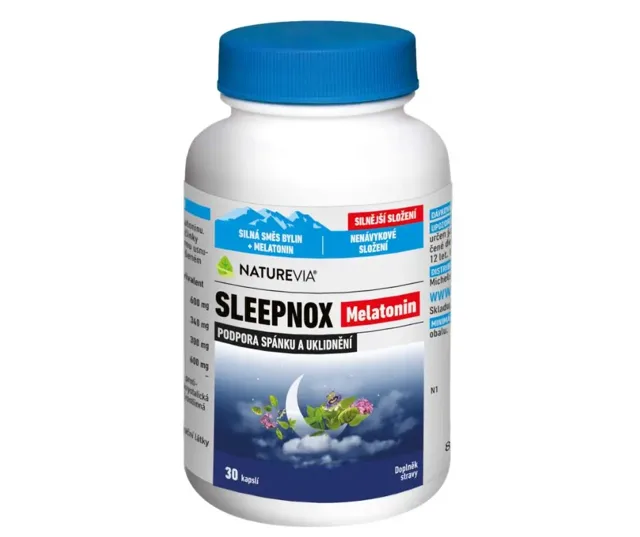 NatureVia Sleepnox Melatonin 30 kapslí