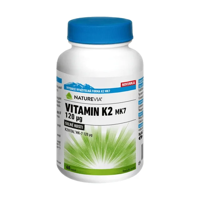 NATUREVIA Vitamin K2 MK7 120 mcg 60 kapslí