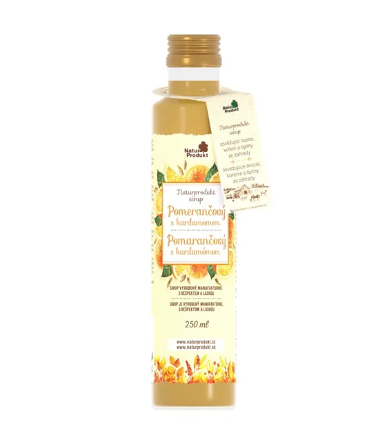 Naturprodukt sirup Pomerančový s kardamomem 250 ml