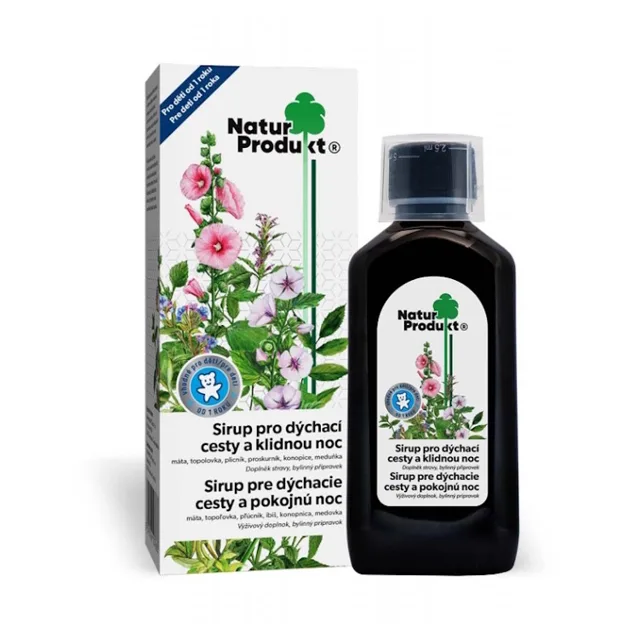 NATURPRODUKT Sirup pro dýchací cesty a klidnou noc 200 ml