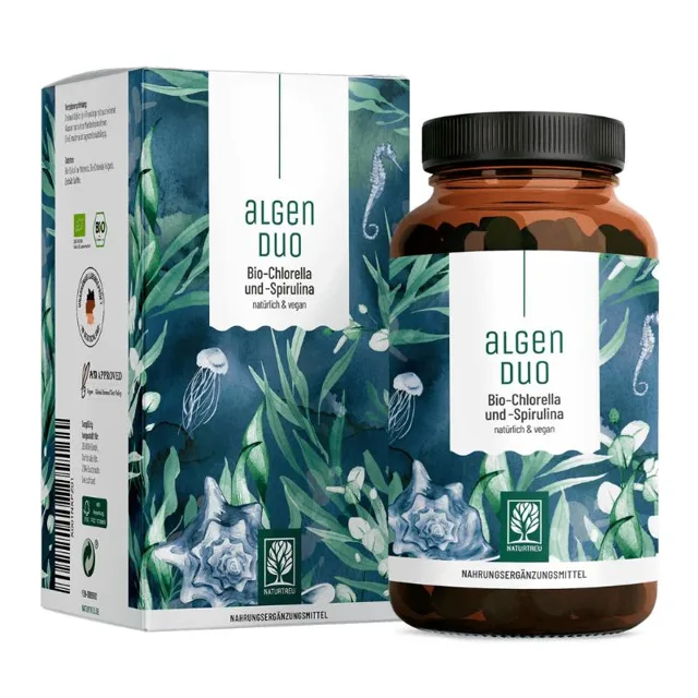 Naturtreu AlgenDuo - BIO Chlorella a Spirulina komplex, 360 tablet
