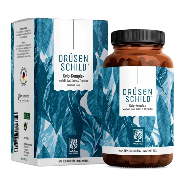 Naturtreu Komplex pro štítnou žlázu - jód a selen 180 vegan kapslí