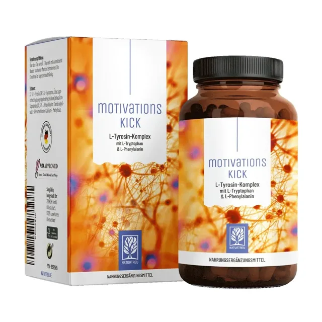 Naturtreu Motivace – Komplex L-tyrosinu, L-tryptofanu a L-fenylalaninu, 90 kapslí