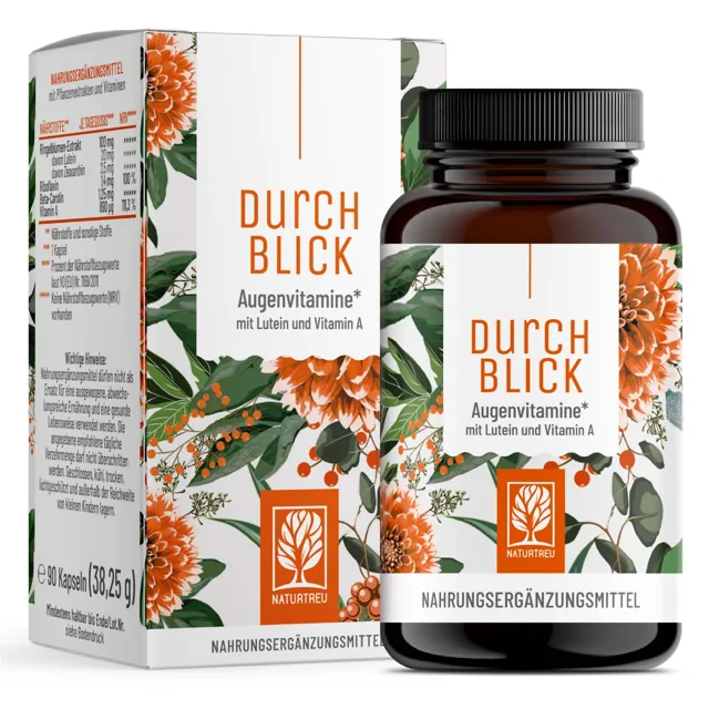 Naturtreu Náhled – komplex vitamínů na oči, 90 kapslí