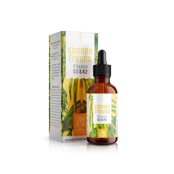 Naturtreu Vitamín D3+K2 MK7 vegan kapky, 30 ml