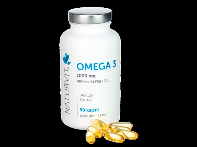 NATURVIT Omega 3 1000 mg (rybí tuk), 90 kapslí