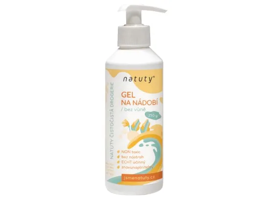 Natuty gel na nádobí pro citlivé osoby s pumpičkou 250 g