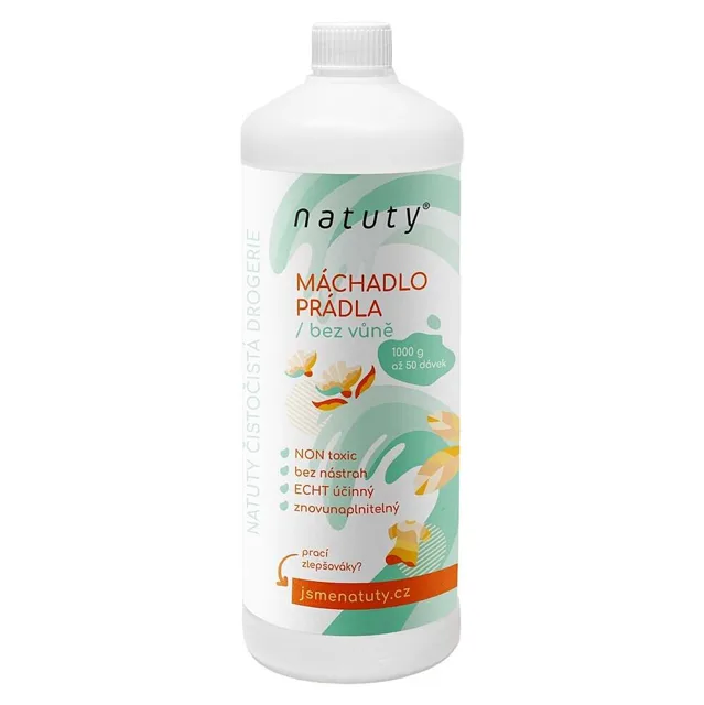 NATUTY Máchadlo prádla bez vůně 1 l