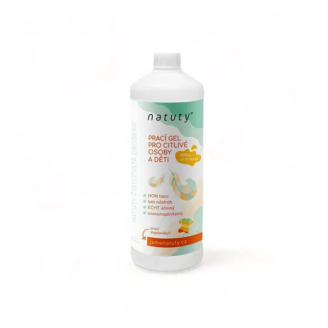 NATUTY Prací gel pro citlivé osoby a děti 1 l
