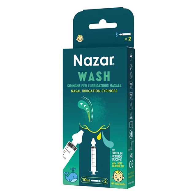 NAZAR Wash stříkačky na výplach nosu 10ml 2 kusy