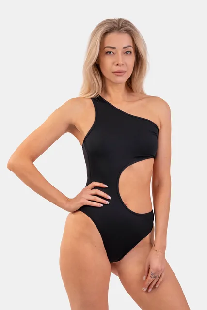Nebbia Asymmetric monokini na jedno rameno 459 , černá, S