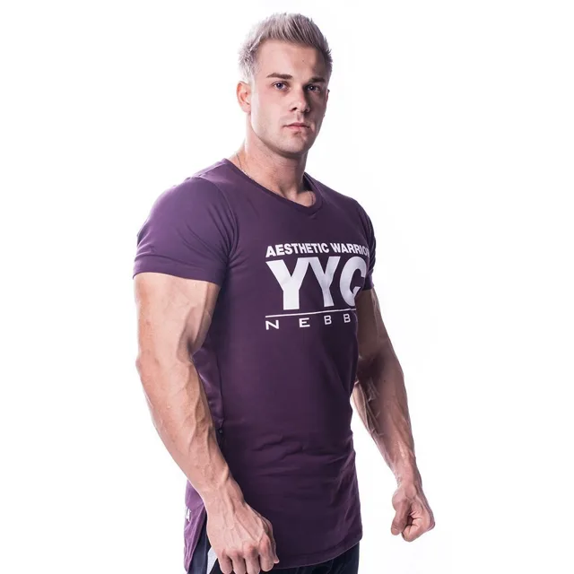 Nebbia Athletic Logo Triko 730, M, burgundy