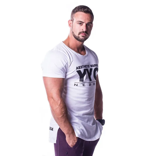 Nebbia Athletic Logo Triko 730, XL, bílá