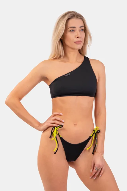Nebbia Bandeau Bikini plavky na jedno rameno 448, černá, M