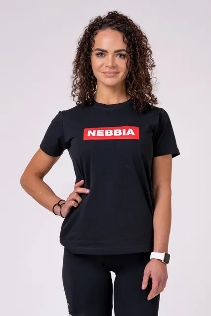 Nebbia Basic dámské tričko 592, XS, černá