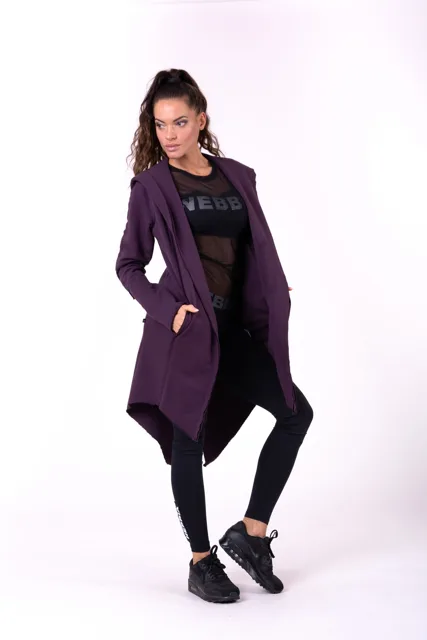 Nebbia Be rebel! prodloužený kabát 681, XS, burgundy
