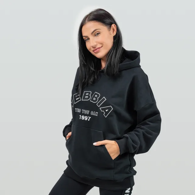 NEBBIA Dámská Oversize mikina Gym Rat Black