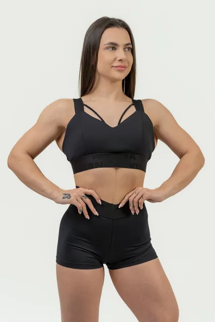 Nebbia Dámská vystužená sportovní podprsenka INTENSE Iconic 844, černá, XS