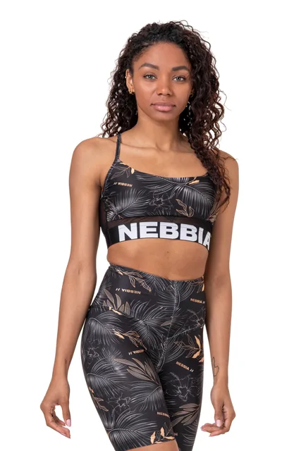 Nebbia Earth Powered sportovní podprsenka 565, S, černá